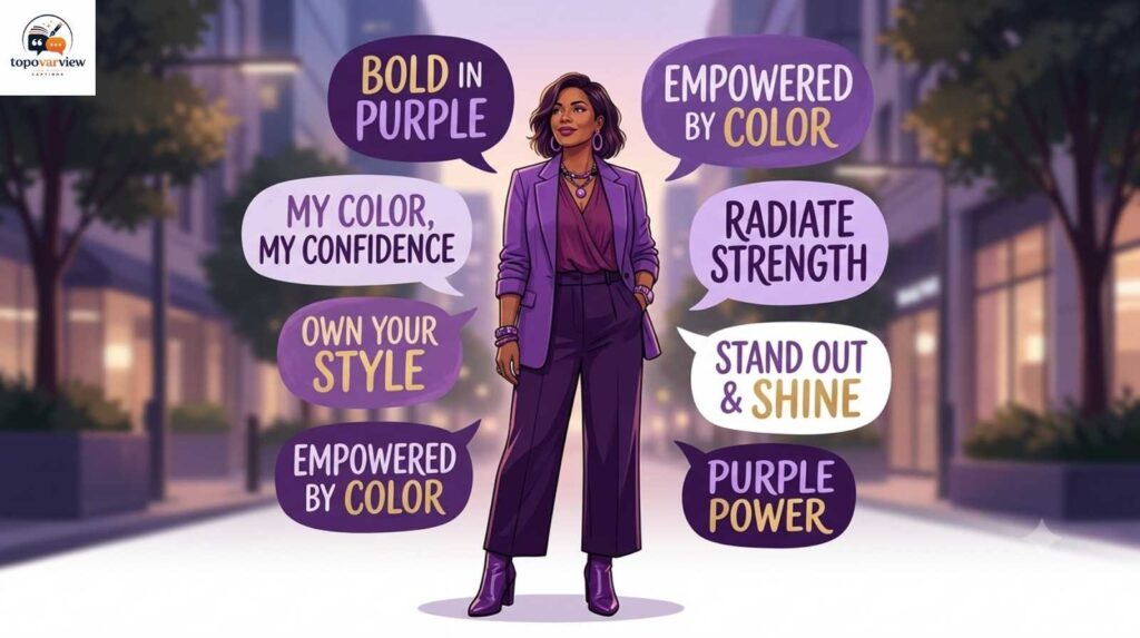 Confident Purple Outfit Quotes