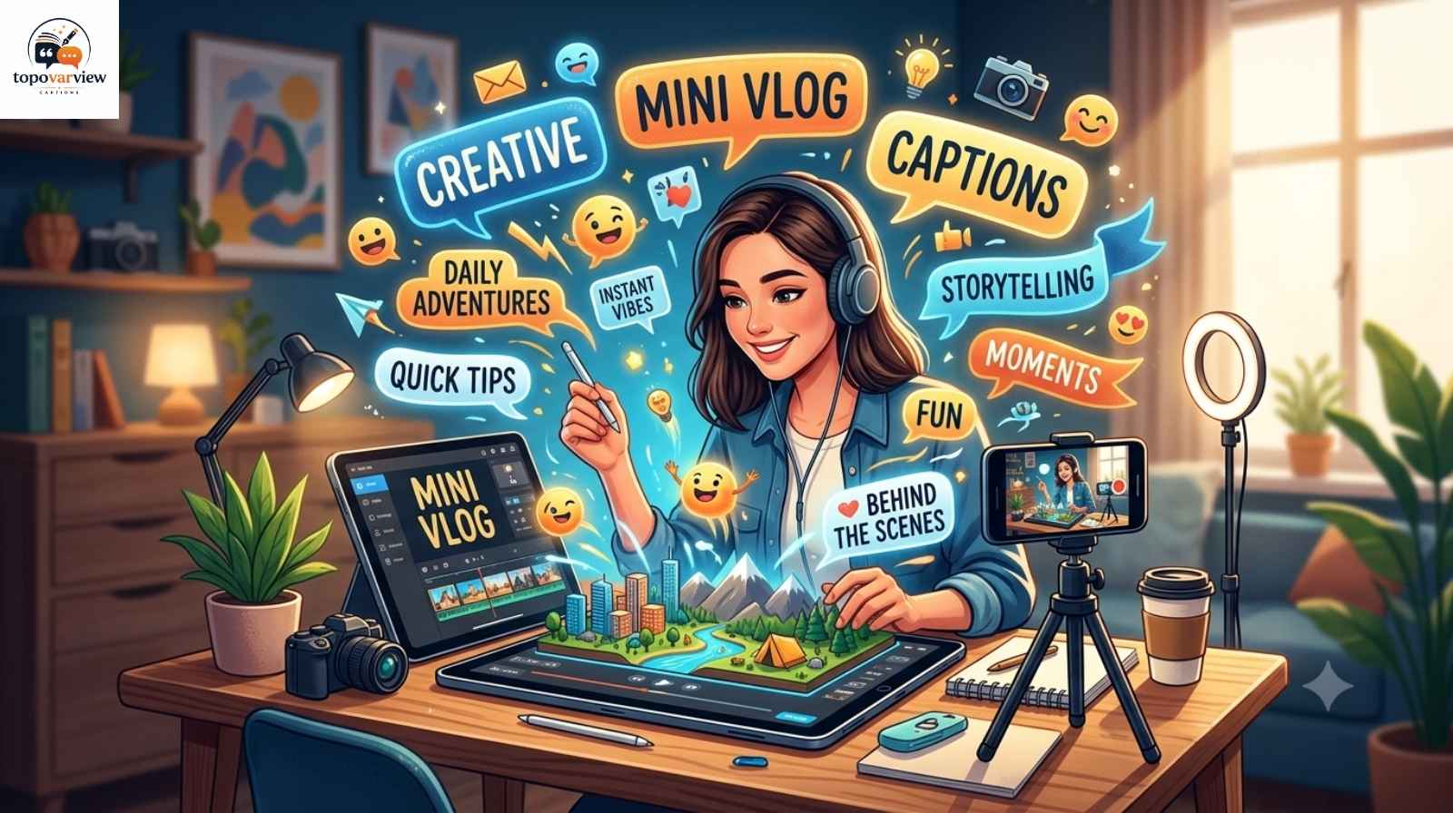 Creative Mini Vlog Captions