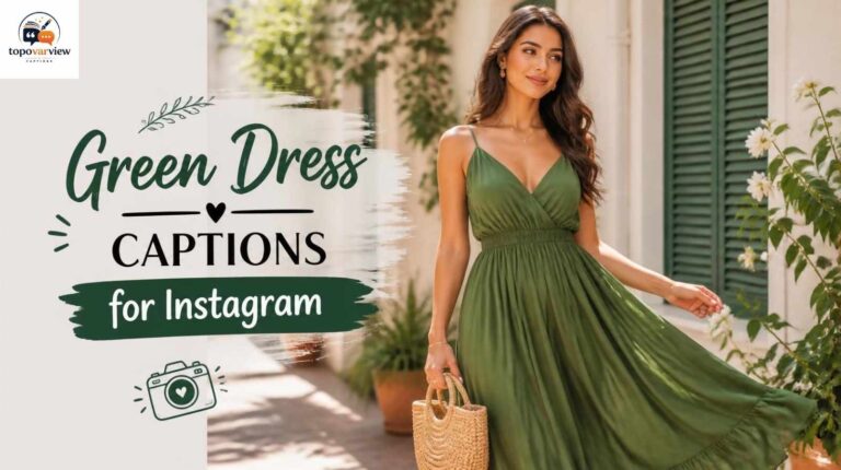 Green Dress Captions for Instagram