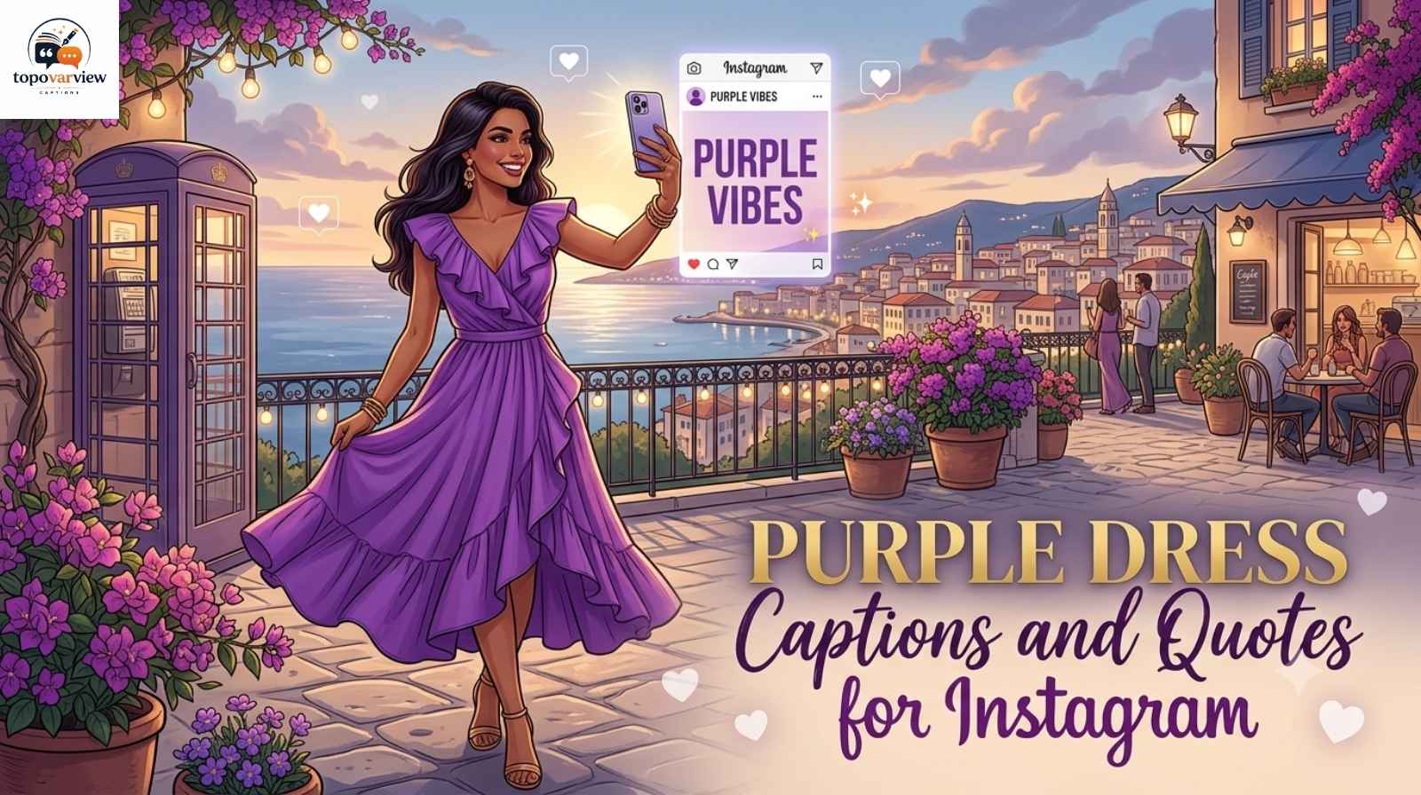 Purple Dress Captions and Quotes for Instagram