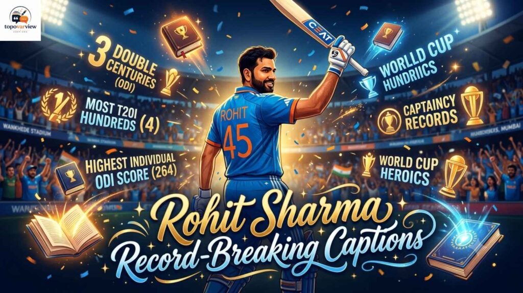 Rohit Sharma Record-Breaking Captions