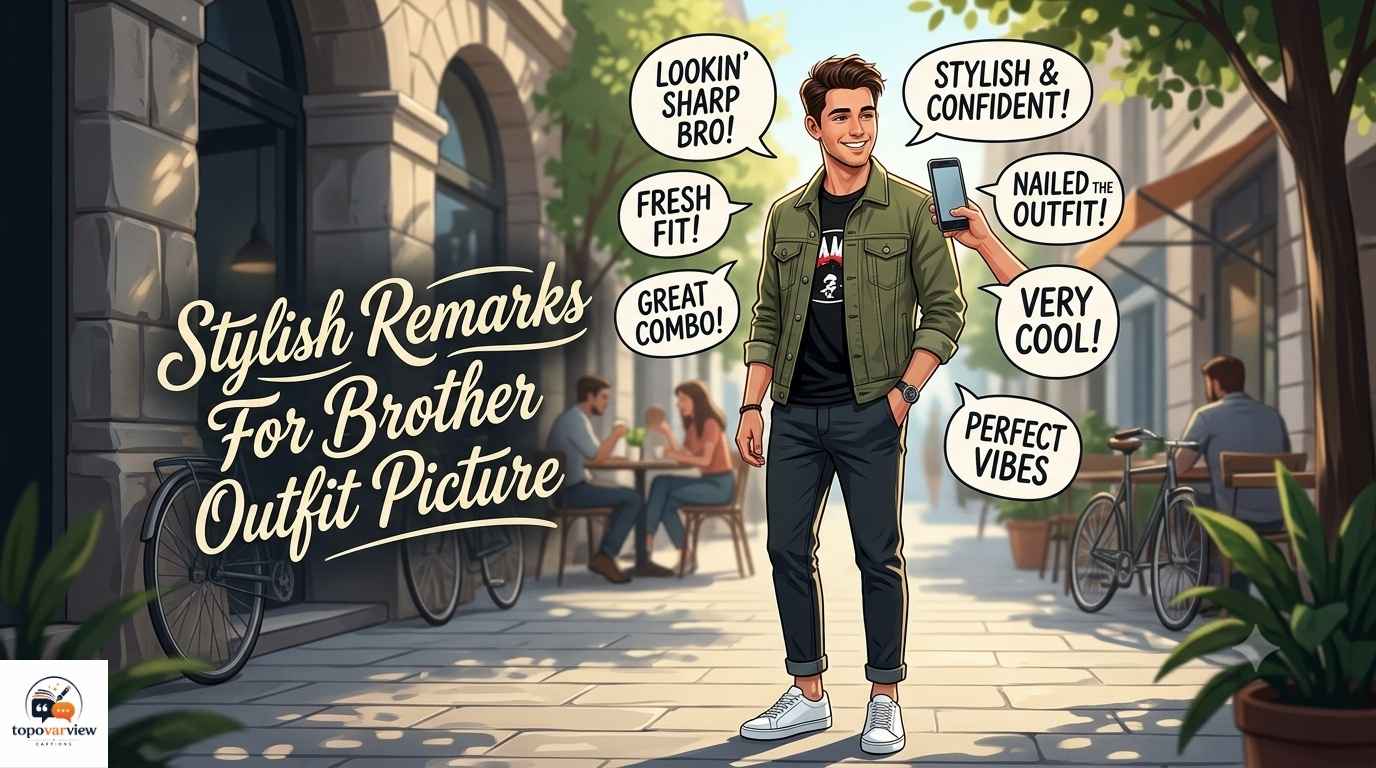 Stylish Remarks For Brother Outfit Picture